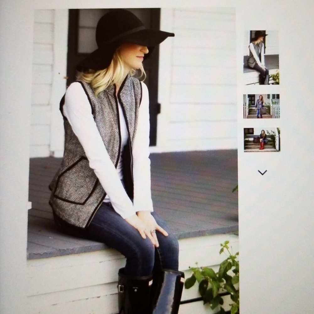 Jess Lea Boutique Herringbone Vest
